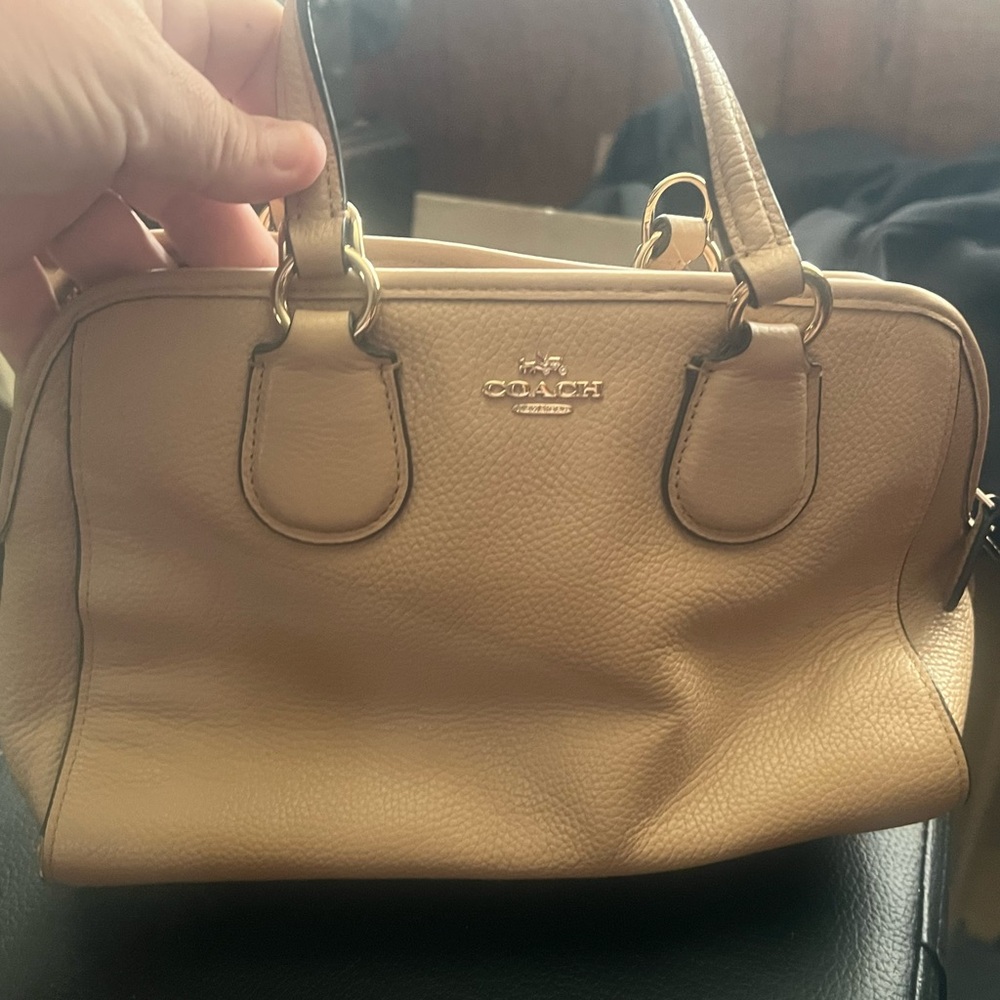 Coach Beige Leather Satchel